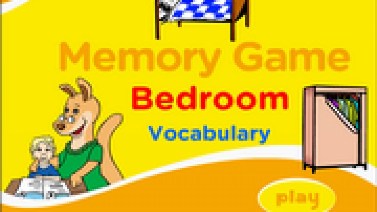 Bedroom Esl Vocabulary Memory Game